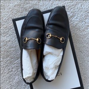 GUCCI Black Leather Loafers